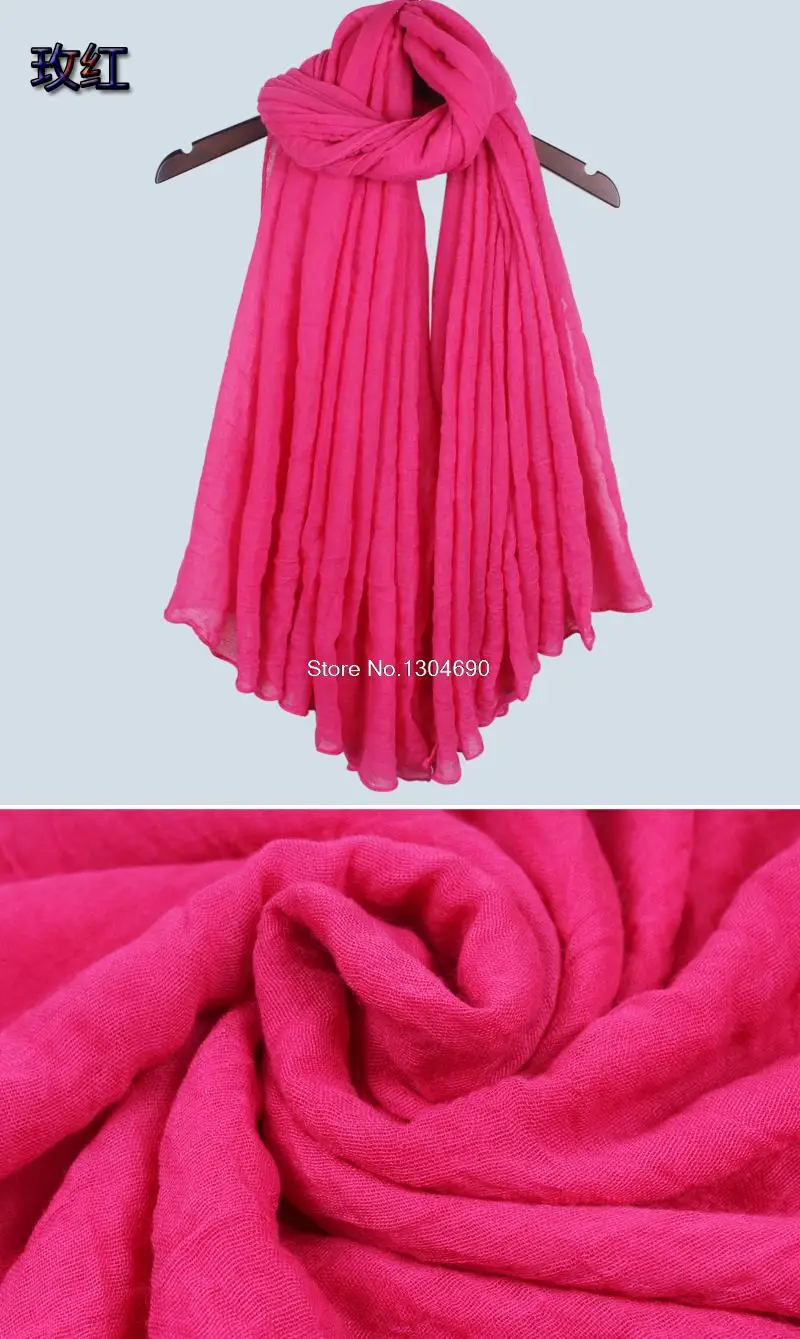 Autumn 2017 New Arrival Scarf Women Dress Scarves Winter Warm Cotton Wraps Solid Colors Apparel Accessories 24
