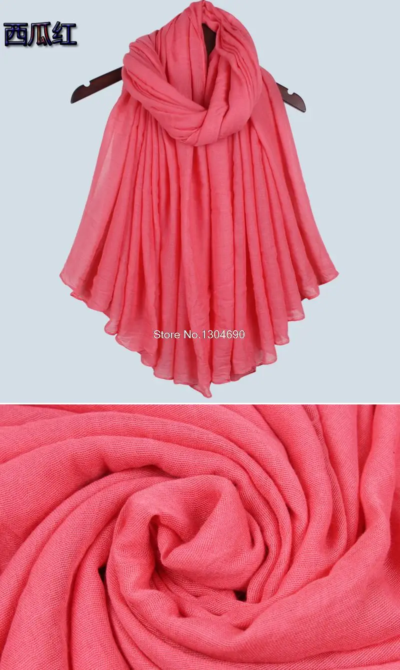 Autumn 2017 New Arrival Scarf Women Dress Scarves Winter Warm Cotton Wraps Solid Colors Apparel Accessories 32