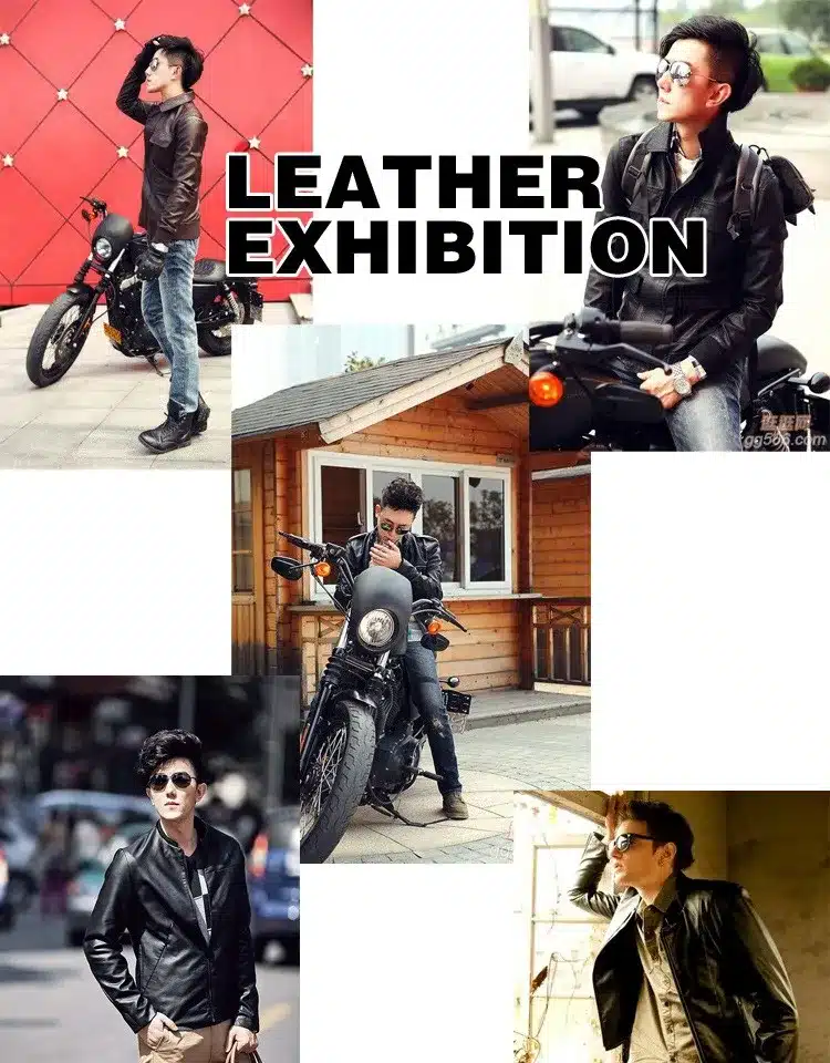Men Autumn Winter Leather Jacket Motorcycle Leather Jackets Male Business casual Coats Brand New clothing veste en cuir,YA349 14