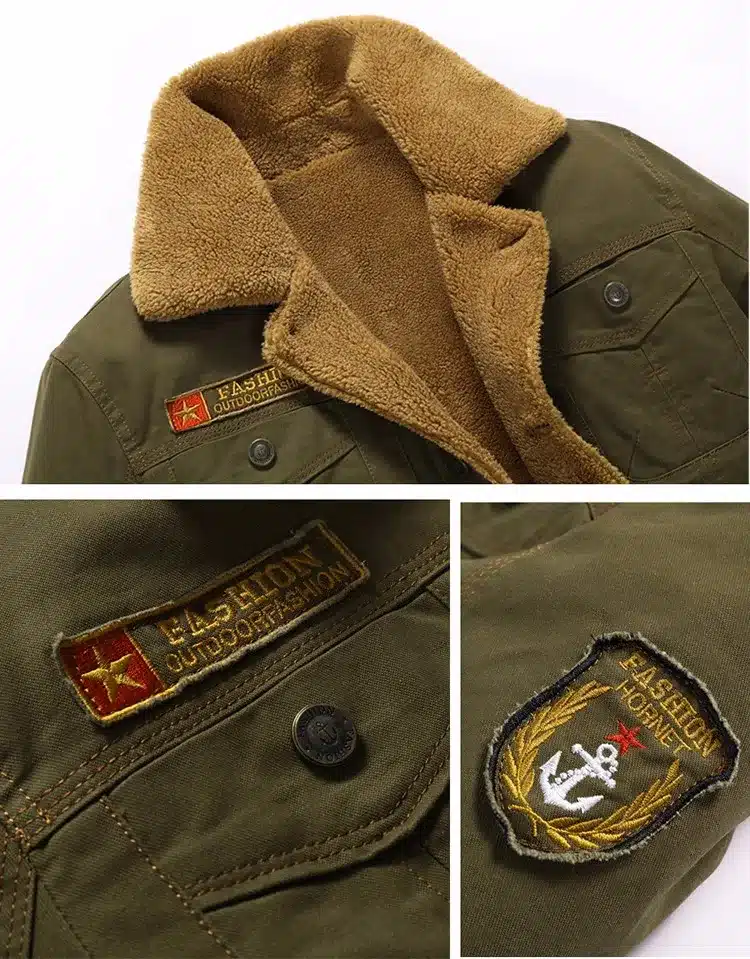 2016 LetsKeep new winter Bomber Jackets Men Army Outerwear tactical jackets mens cotton thick fur collar warm coats M-5XL, MA234 17