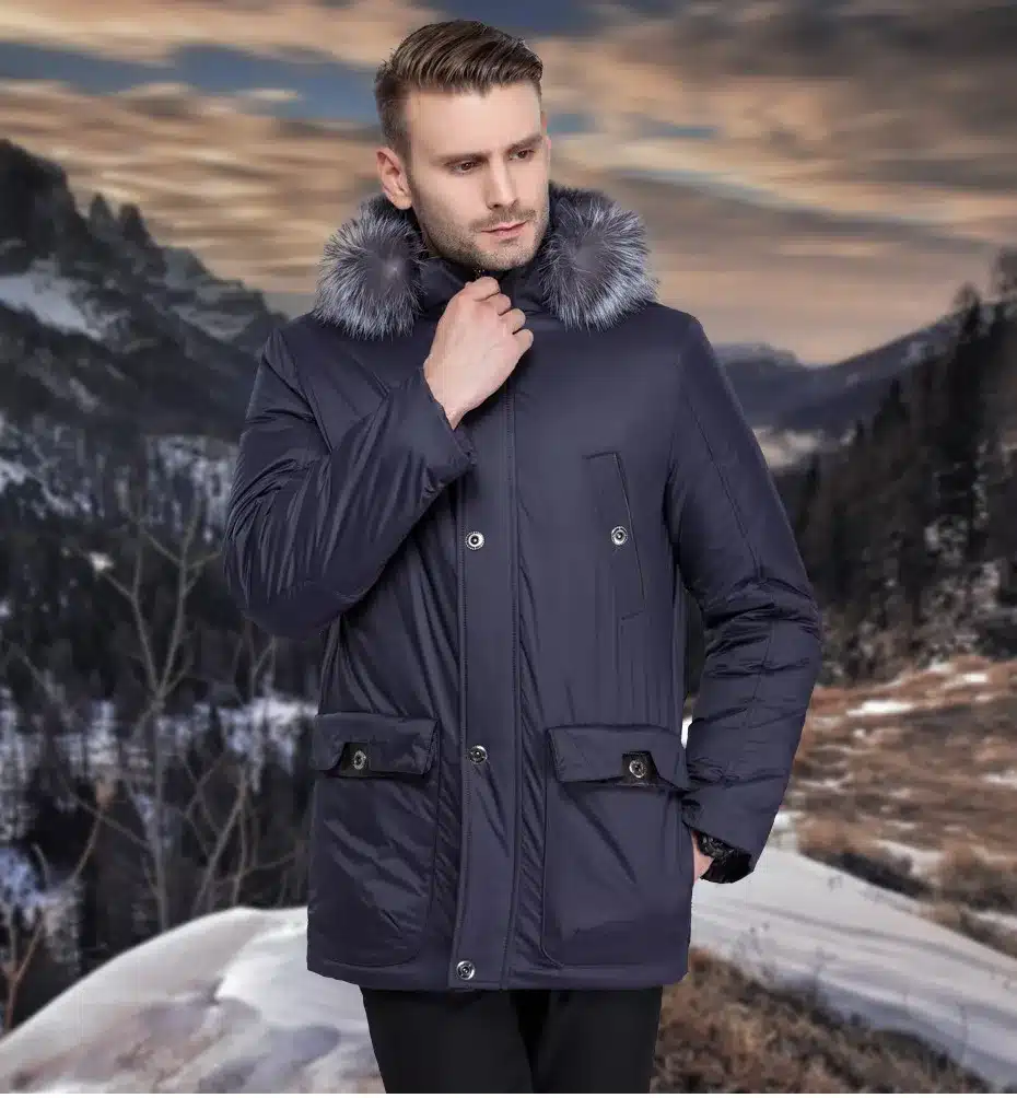 CITY CLASS New Top Thick Warm Winter Jacket Men Overcoat Casual Loose Isosoft Removable Silver Fox Hat Coats Free Shipping 14305 10