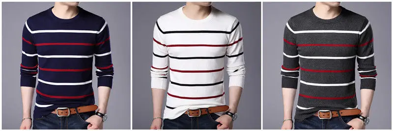 COODRONY O-Neck Pullover Men Brand Clothing 2017 Autumn Winter New Arrival Cashmere Wool Sweater Men Casual Striped Pull Men 152 4