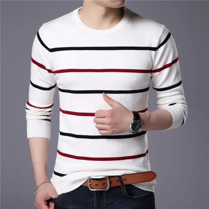 COODRONY O-Neck Pullover Men Brand Clothing 2017 Autumn Winter New Arrival Cashmere Wool Sweater Men Casual Striped Pull Men 152 7