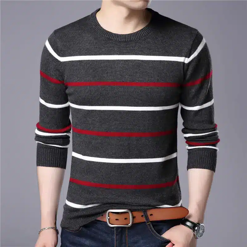 COODRONY O-Neck Pullover Men Brand Clothing 2017 Autumn Winter New Arrival Cashmere Wool Sweater Men Casual Striped Pull Men 152 9