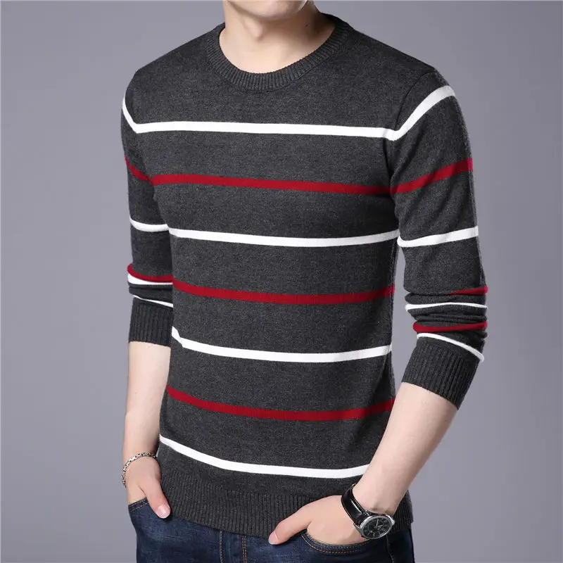 COODRONY O-Neck Pullover Men Brand Clothing 2017 Autumn Winter New Arrival Cashmere Wool Sweater Men Casual Striped Pull Men 152 11