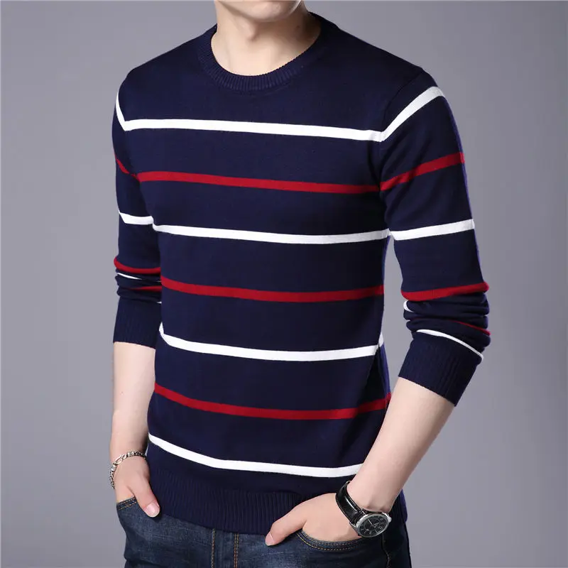 COODRONY O-Neck Pullover Men Brand Clothing 2017 Autumn Winter New Arrival Cashmere Wool Sweater Men Casual Striped Pull Men 152 13
