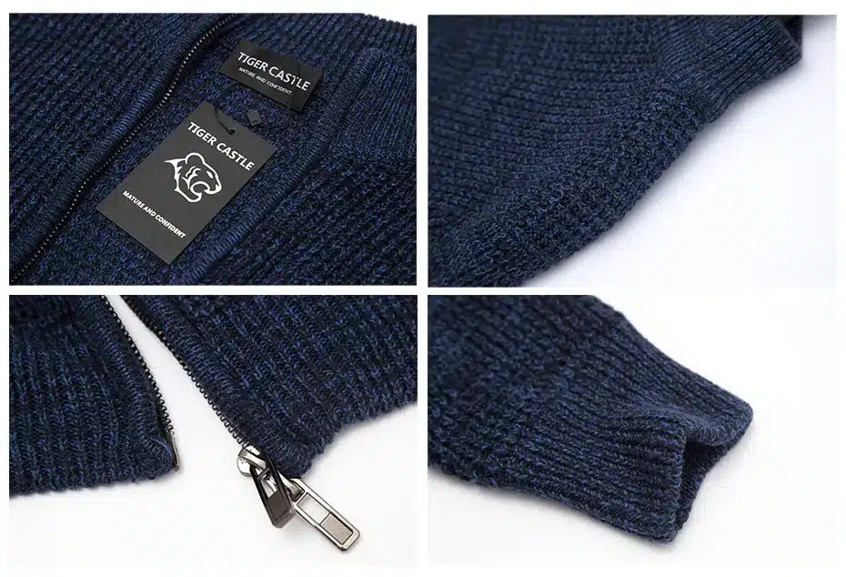 TIGER CASTLE Men Fashion Wool Sweater Male Knitted Cardigan Fashion Mens Sweaters Spring Autumn Leisure Sweater for Men 9