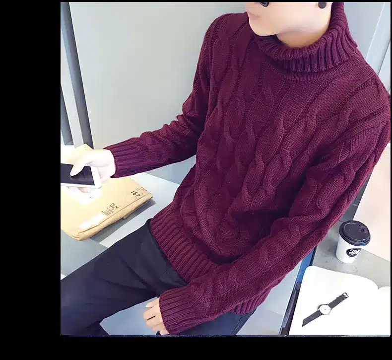 2017 autumn winter new turtleneck sweater male sweater men's slim underwear shirt fashion and leisure high quality sweaters 15