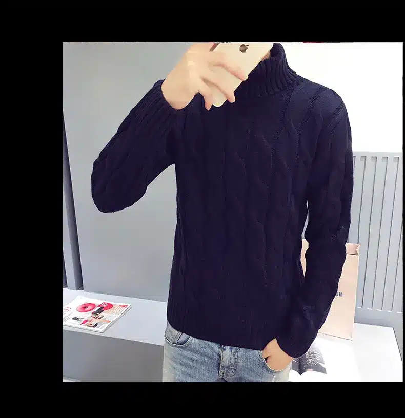 2017 autumn winter new turtleneck sweater male sweater men's slim underwear shirt fashion and leisure high quality sweaters 17