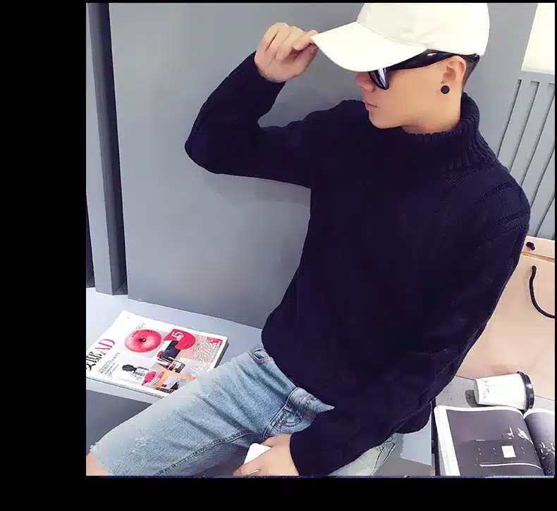 2017 autumn winter new turtleneck sweater male sweater men's slim underwear shirt fashion and leisure high quality sweaters 20