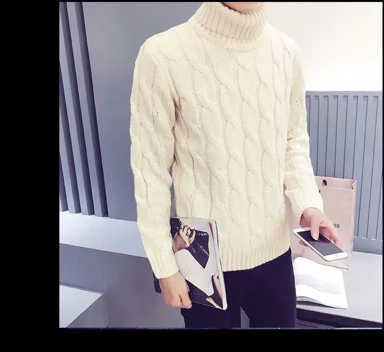 2017 autumn winter new turtleneck sweater male sweater men's slim underwear shirt fashion and leisure high quality sweaters 25