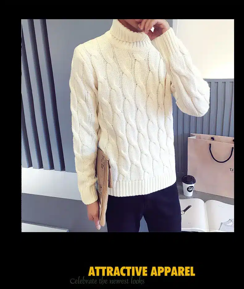 2017 autumn winter new turtleneck sweater male sweater men's slim underwear shirt fashion and leisure high quality sweaters 26