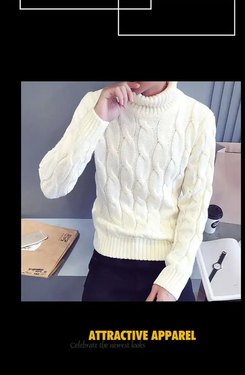 2017 autumn winter new turtleneck sweater male sweater men's slim underwear shirt fashion and leisure high quality sweaters 29