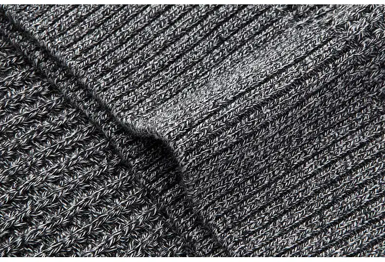 KUEGOU Autumn Mens Sweaters 100% Cotton Gray Color Knitted Brand Clothing Man's Knitwear Pullovers Knitting Plus Size Tops 14012 23