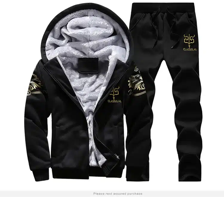 Winter Mens Warm Set Fleece Track suits for Men Tracksuit Brand Clothing Sudaderas Hombre RunningMens Suits Male Clothing 13