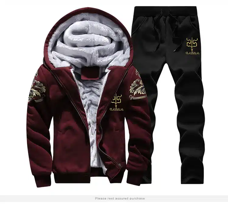 Winter Mens Warm Set Fleece Track suits for Men Tracksuit Brand Clothing Sudaderas Hombre RunningMens Suits Male Clothing 15
