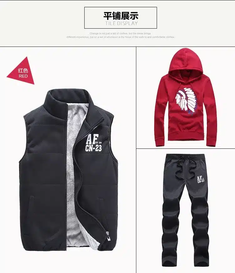 polo sweat suit tracksuit men hoodies men tracksuit set jacket vest pants men clothing set sportsuit jogger men sweat homme 2016 15