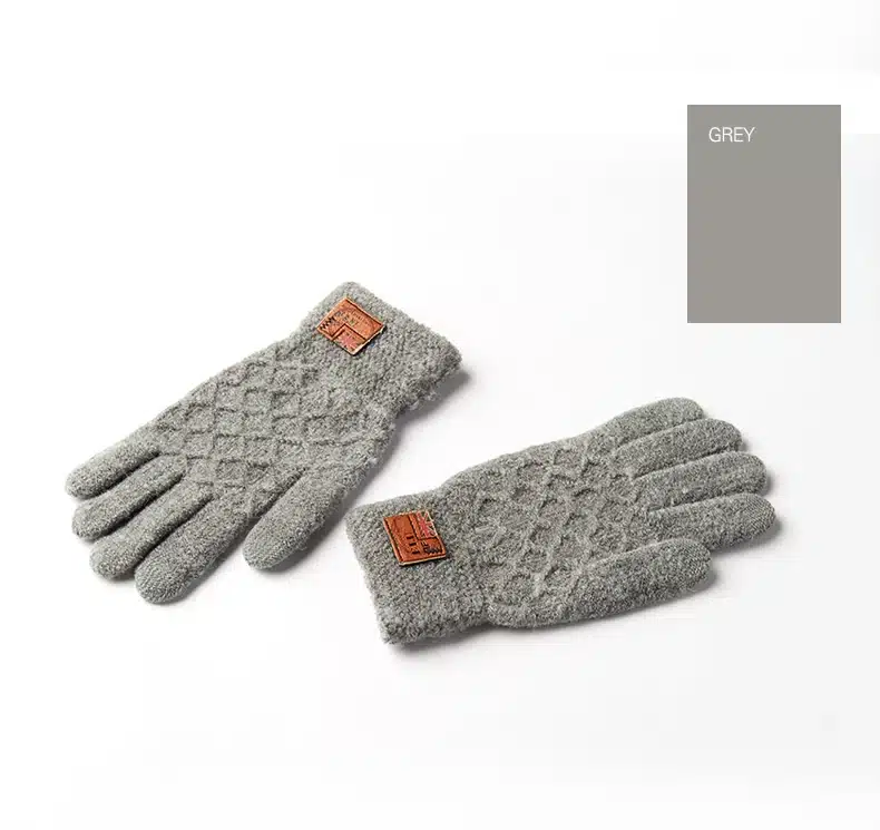 REALBY Men's Winter Gloves Warm Wrist touch Screen Glove Luvas de inverno Male Mitaine HommeThermal Warm Black Gloves Mittens 18