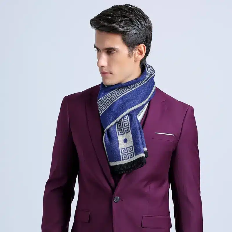 Fashion Autumn Scarf Men British Plaid Scarf Cashmere Boy Scarfs Winter Scarves Long Tassel Poncho Shawl Knitted Mens 13