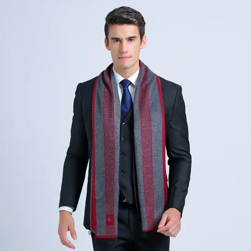 Fashion Autumn Scarf Men British Plaid Scarf Cashmere Boy Scarfs Winter Scarves Long Tassel Poncho Shawl Knitted Mens 14