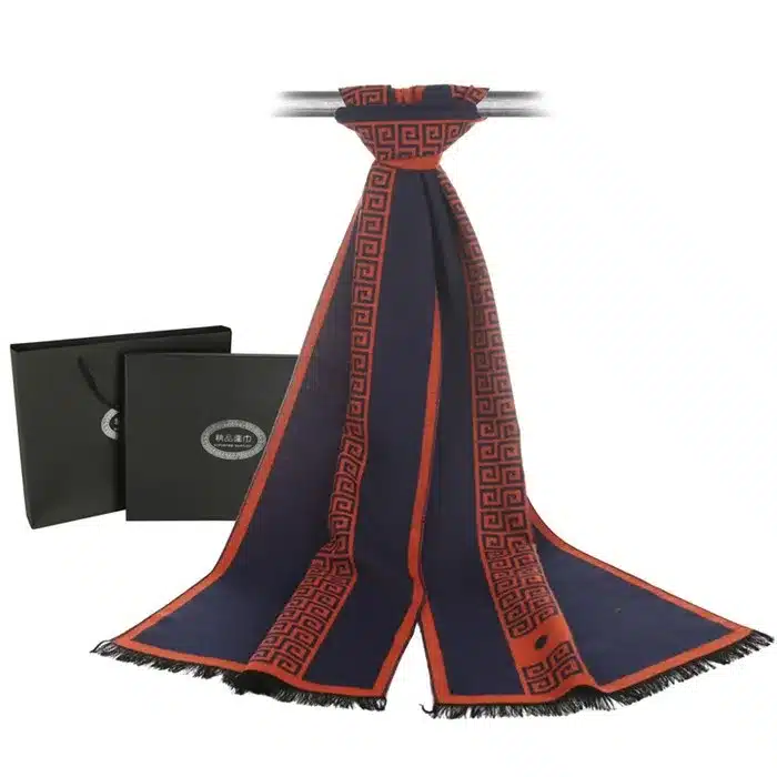 Fashion Autumn Scarf Men British Plaid Scarf Cashmere Boy Scarfs Winter Scarves Long Tassel Poncho Shawl Knitted Mens 15