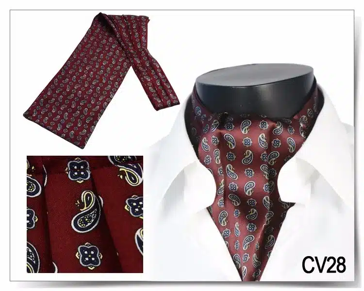 2017 Winter New Arrival 100% Silk Luxury Double-faced Paisley Printed Cravat Men's Long Scarf with Giftbox 31