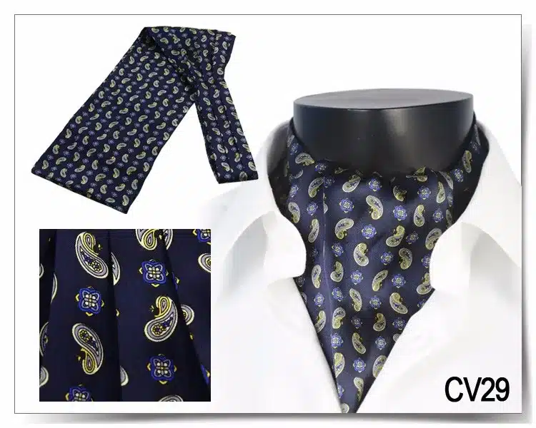 2017 Winter New Arrival 100% Silk Luxury Double-faced Paisley Printed Cravat Men's Long Scarf with Giftbox 33
