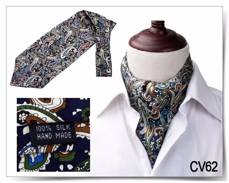 2017 Winter New Arrival 100% Silk Luxury Double-faced Paisley Printed Cravat Men's Long Scarf with Giftbox 45