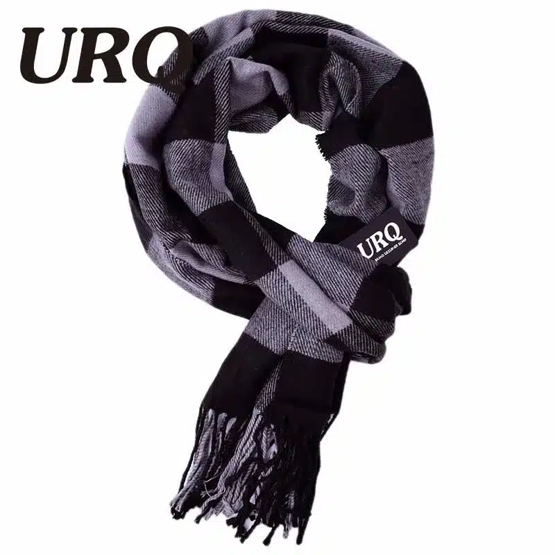 tassel plaid knitted men scarf winter autumn fashion scarves classical plaid scarf for men imitation cashmere scarves A3A17530 1