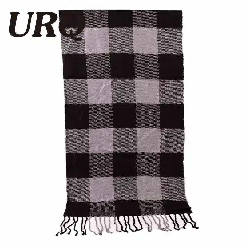 tassel plaid knitted men scarf winter autumn fashion scarves classical plaid scarf for men imitation cashmere scarves A3A17530 2