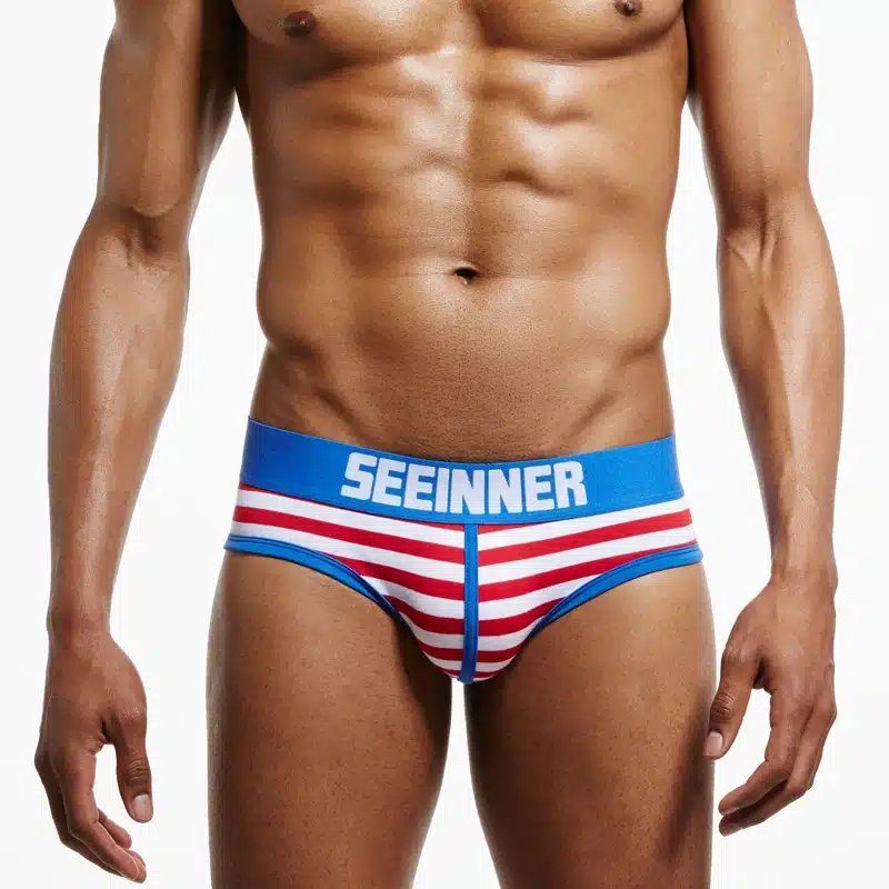 SEEINNER Brand Men Underwear briefs Cotton Striped Sexy calzoncillos hombre slips cuecas gay penis pouch panties gay Underwear 10