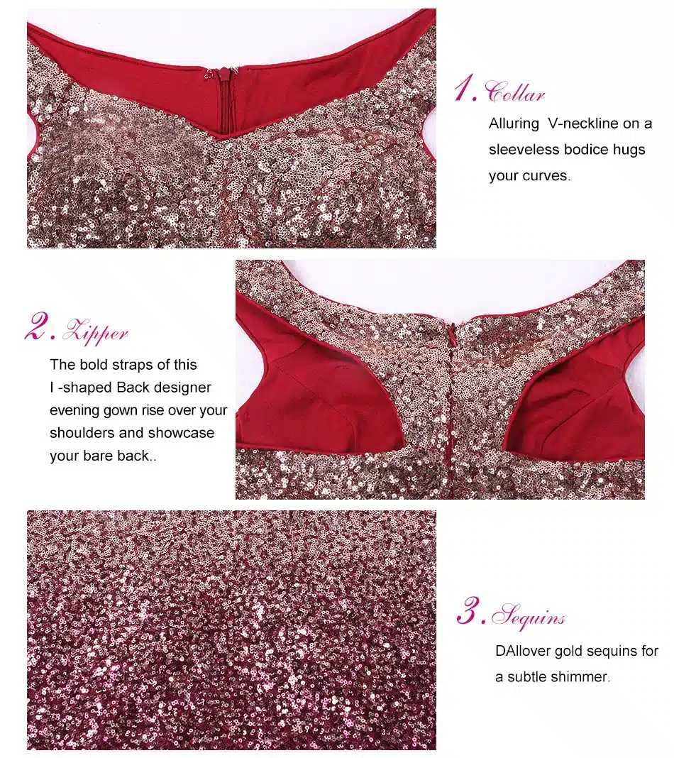 Evening Dress Long Sparkle Ever-Pretty 2017 New V-Neck Women Elegant EP08999 Sequin Mermaid Maxi Evening Party Gown Dress 15