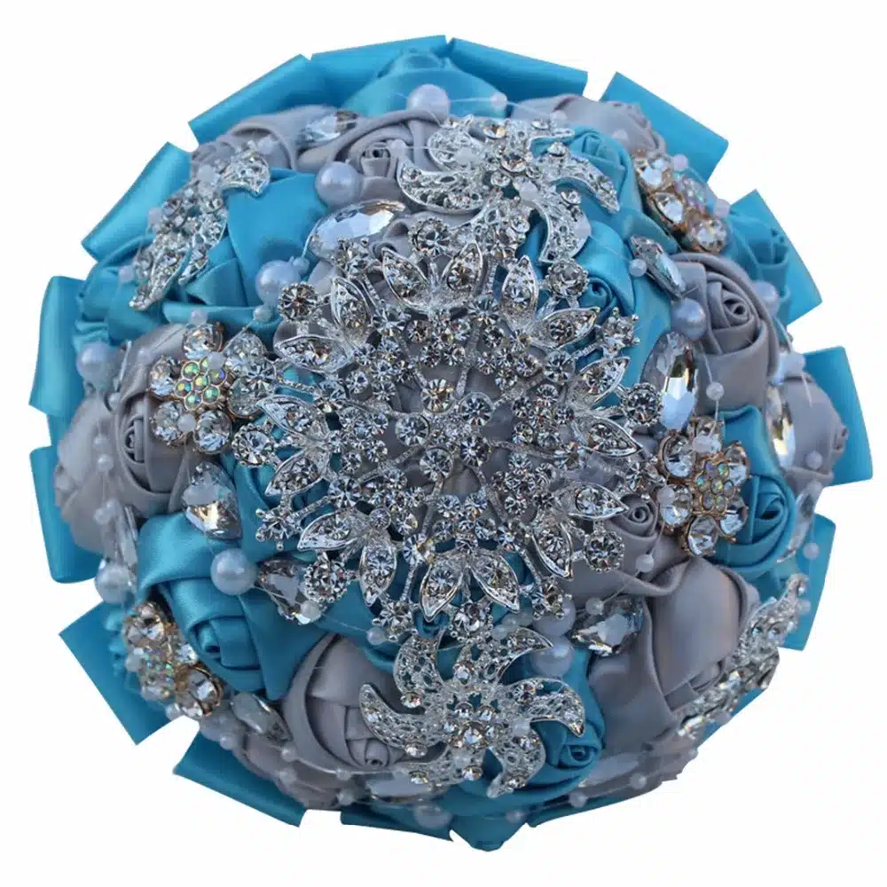 Best Selling Ivory Cream Brooch Bouquet Wedding Bouquet de mariage Polyester Wedding Bouquets Pearl Flowers buque de noiva PL001 44