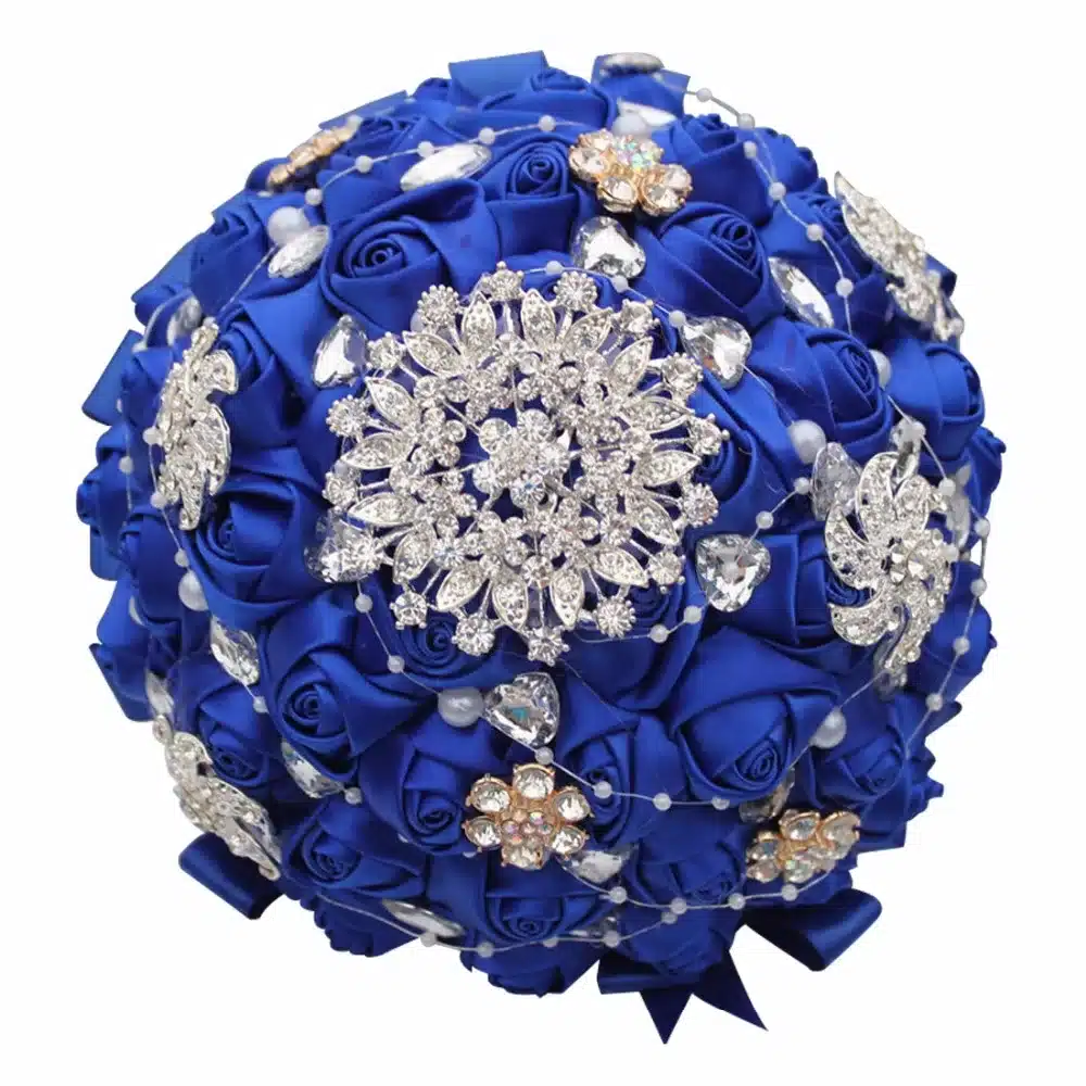 Best Selling Ivory Cream Brooch Bouquet Wedding Bouquet de mariage Polyester Wedding Bouquets Pearl Flowers buque de noiva PL001 45