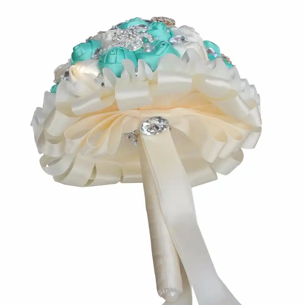 Best Selling Ivory Cream Brooch Bouquet Wedding Bouquet de mariage Polyester Wedding Bouquets Pearl Flowers buque de noiva PL001 52