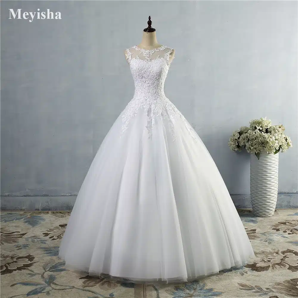 ZJ9036 2016 2017 lace White Ivory A-Line Wedding Dresses for bride Dress gown Vintage plus size Customer made size 2-28W 10