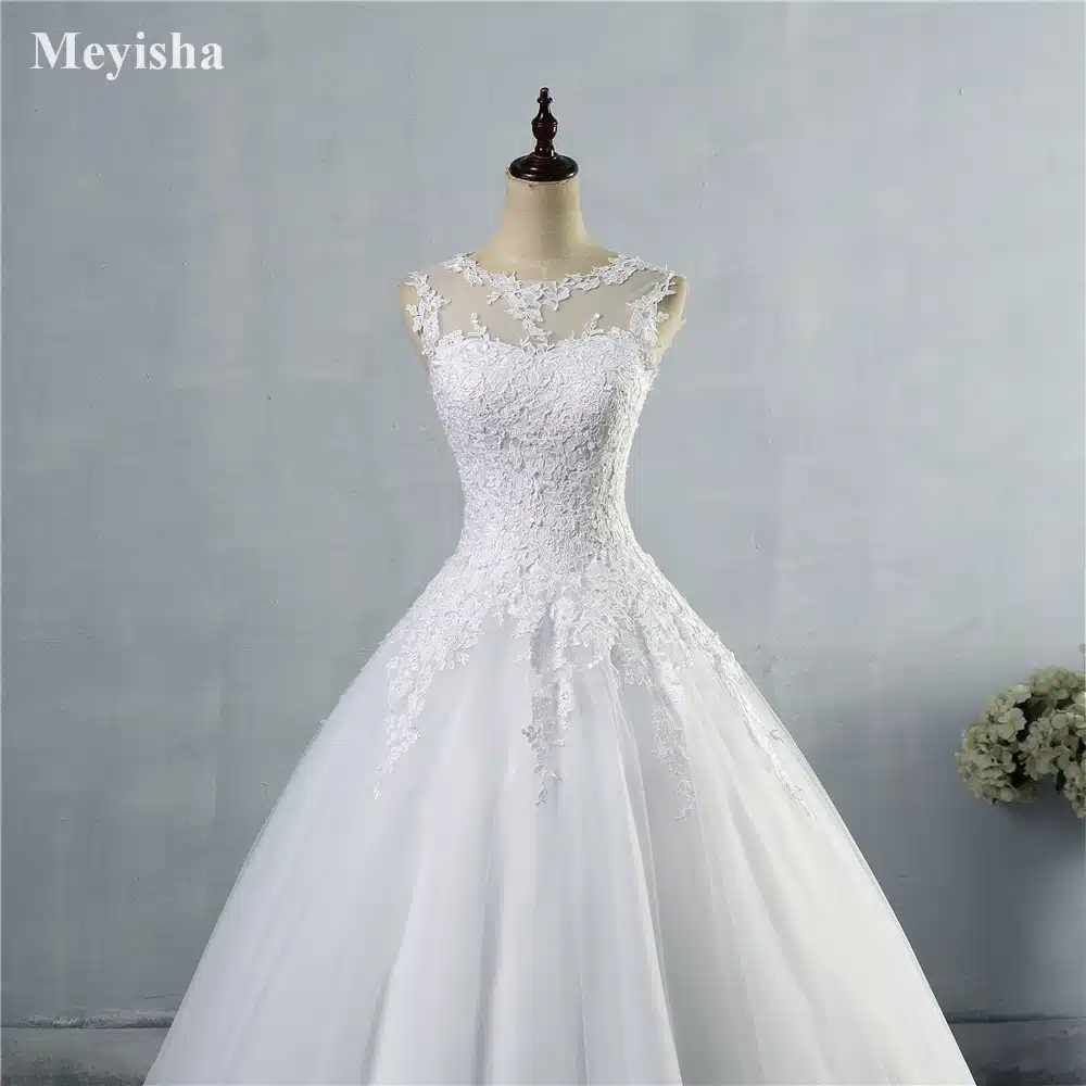 ZJ9036 2016 2017 lace White Ivory A-Line Wedding Dresses for bride Dress gown Vintage plus size Customer made size 2-28W 13