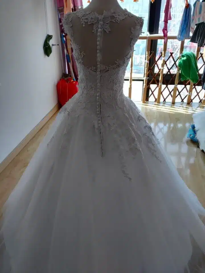 ZJ9036 2016 2017 lace White Ivory A-Line Wedding Dresses for bride Dress gown Vintage plus size Customer made size 2-28W 16
