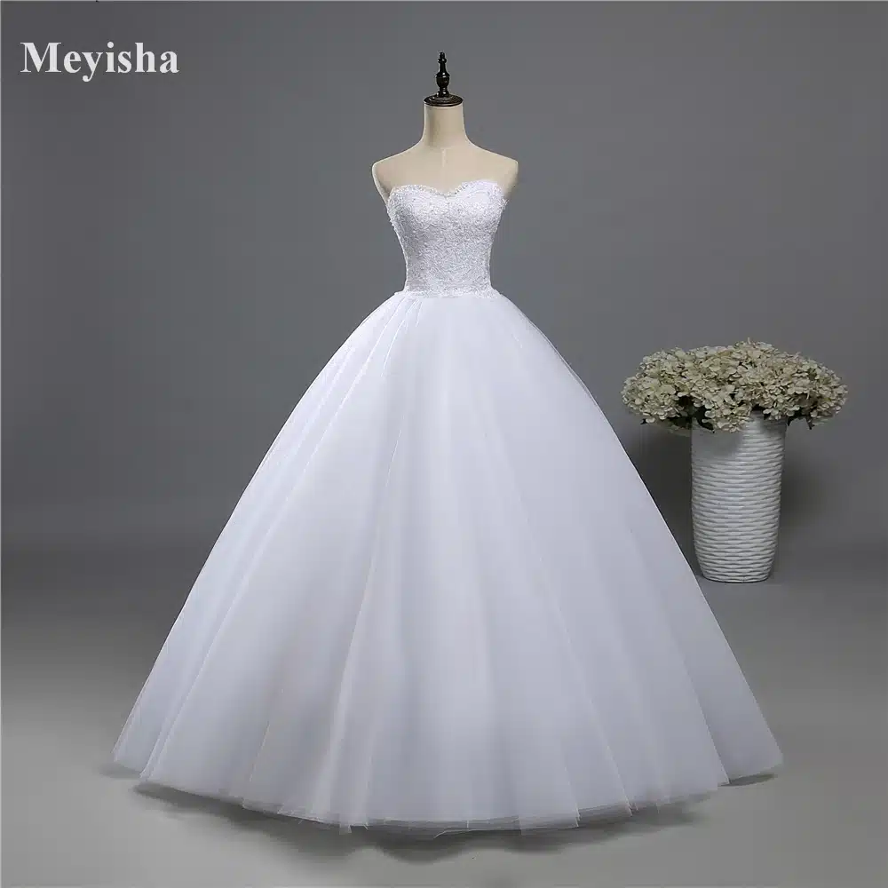 ZJ9022 2016 fashion Beads Crystal White Ivory Wedding Dress for brides plus size formal sweetheart 2-16W/18W/20W/22W/24W/26W/28W 10