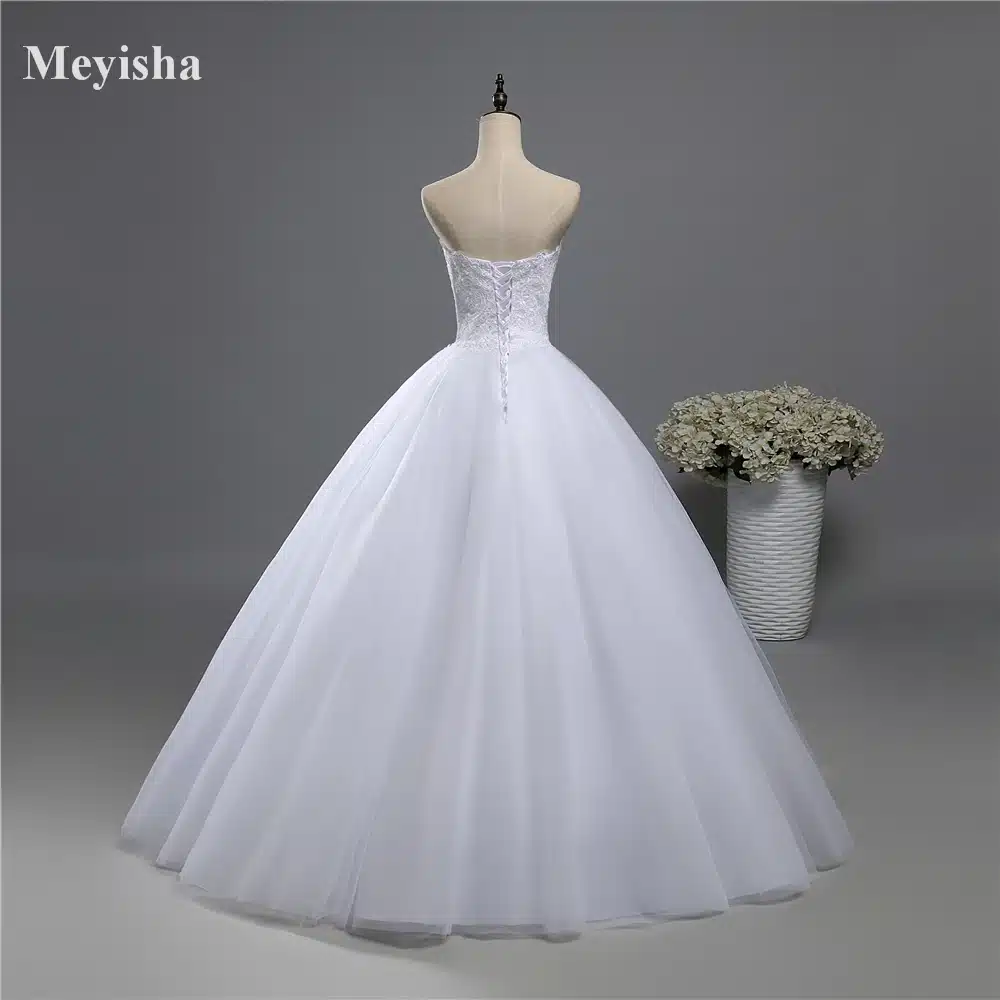 ZJ9022 2016 fashion Beads Crystal White Ivory Wedding Dress for brides plus size formal sweetheart 2-16W/18W/20W/22W/24W/26W/28W 11