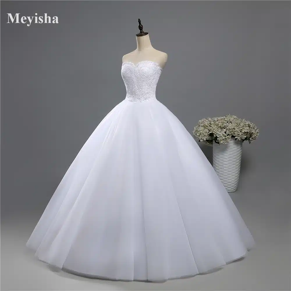 ZJ9022 2016 fashion Beads Crystal White Ivory Wedding Dress for brides plus size formal sweetheart 2-16W/18W/20W/22W/24W/26W/28W 12
