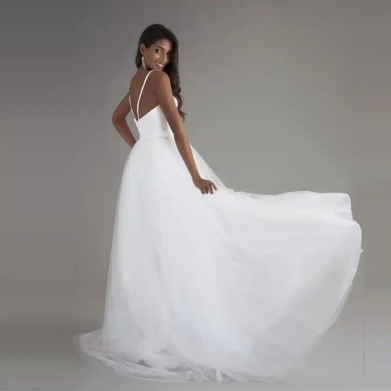 LORIE Beach Wedding Dress With Spaghetti Straps 2017 Vintage Lace Top Sexy Bridal Dresses Custom Made Robe de mariee 6