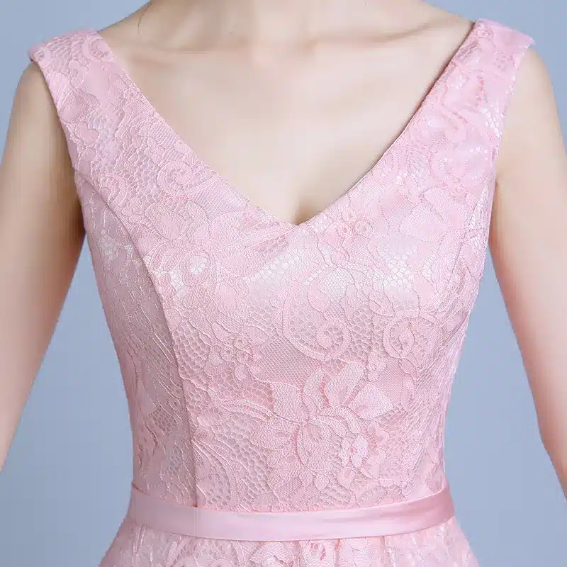 Real Photo Women Long Formal Prom Gown V Neck Lace Evening Dresses 2017 16