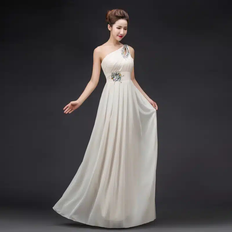 DongCMY 2017 new long design Evening dress party one shoulder vestido longo Lace-up plus size formal CG002 10
