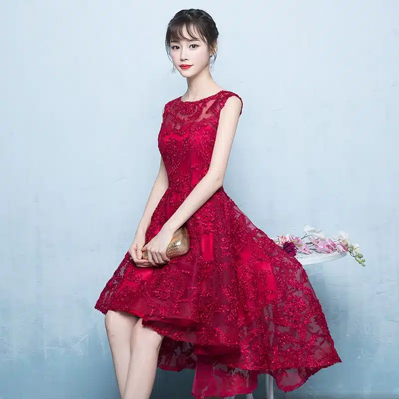Suosikki Prom dress new summer elegant lace high low women formal evening dresses gown vestido de novia 3