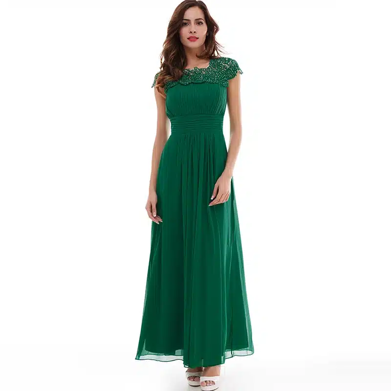 Tanpell long evening dress hunter scoop lace appliques cap sleeves a line floor length dress lady prom formal long evening gown 11