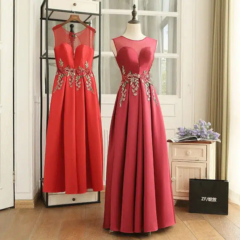 Suosikki New Prom Dress Long vestidos de festa A-line Flower cap sleeve Formal Evening Party Gown Free Shipping Robe de soiree 16