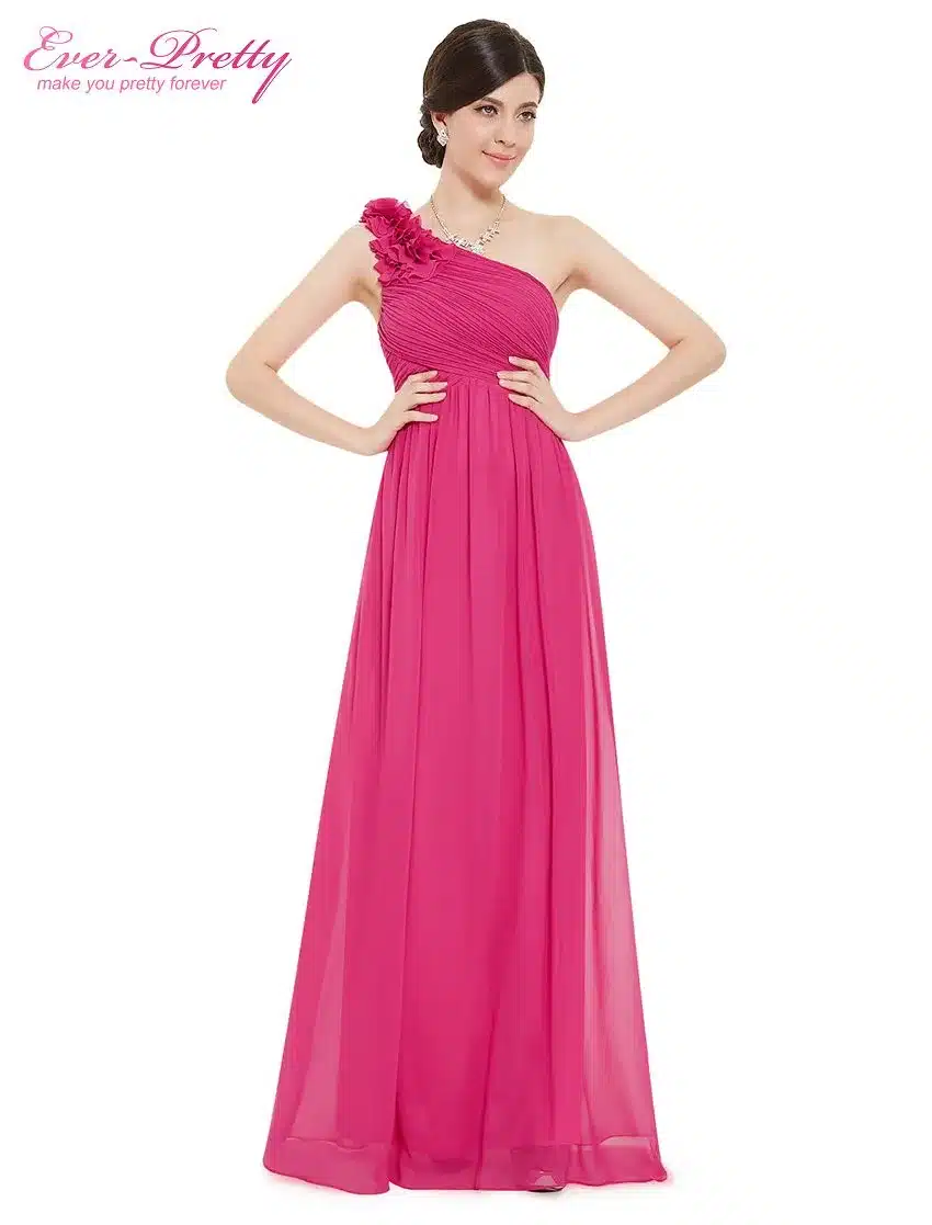 Bridesmaid Dresses Ever Pretty EP08237 One Shoulder Floral Padded Wedding Party Pregnant Dress Cheap Bridesmaid Dresses Under 50 38