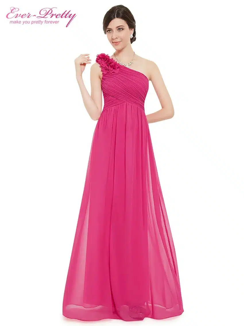 Bridesmaid Dresses Ever Pretty EP08237 One Shoulder Floral Padded Wedding Party Pregnant Dress Cheap Bridesmaid Dresses Under 50 40