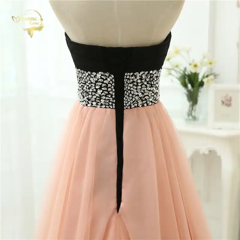 Sexy Low Cut Prom Gown Vestidos Sweetheart Beading Crystal Tulle Evening Gown A Line Formal Long Evening Dresses 2017 OL3356 18